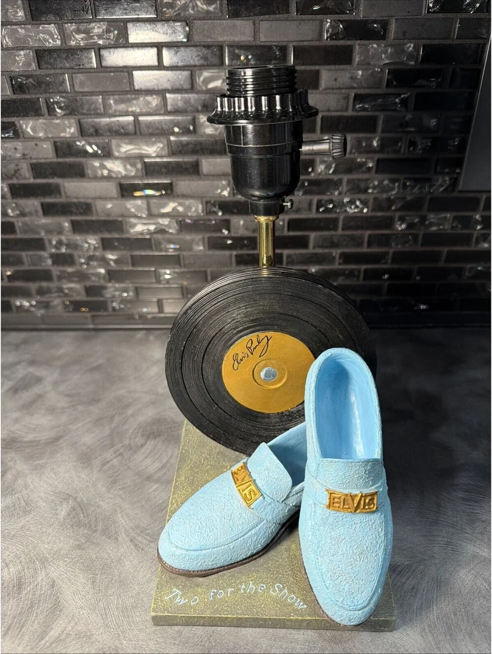 Elvis Presley Blue Suede Shoes table lamp Two For The Show